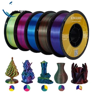 filament do drukarek 3D, jedwabiste wykończenie, bez pęcherzyków powietrza, Mix kolorów zestaw A - Filamenty i akcesoria do drukarek 3D - miniaturka - grafika 1