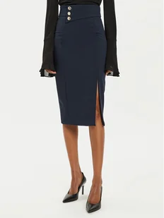 Rinascimento Spódnica midi CFC0119972003 Granatowy Slim Fit - Spódnice - miniaturka - grafika 1