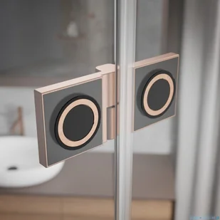 Radaway Essenza Pro Brushed Copper Kdj kabina 90x100 cm lewa szczotkowana miedź 10097090-93-01L/10098100-01-01 - Kabiny prysznicowe - miniaturka - grafika 7