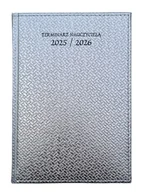Kalendarze - Dazar, Kalendarz dzienny nauczycielski 2025/2026 Srebrny - miniaturka - grafika 1