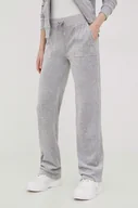 Spodnie damskie - Juicy Couture spodnie dresowe damskie kolor szary melanżowe - miniaturka - grafika 1