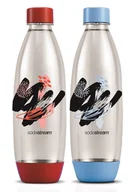Akcesoria i części AGD - SodaStream Butelka Fuse x2 1L czerwona niebieska - miniaturka - grafika 1