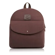 Plecaki - ﻿Plecak Damski Miejski Brązowy Wegański Młodzieżowy Modny Paolo Peruzzi - miniaturka - grafika 1