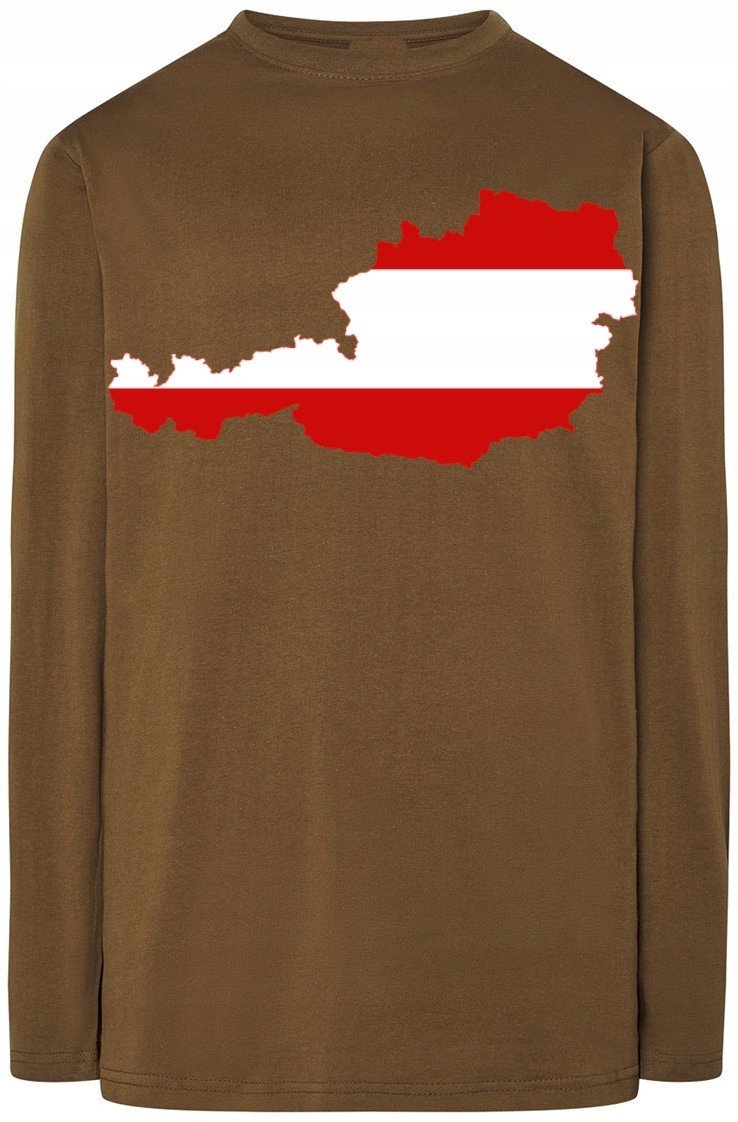Austria Męska Modna Bluza Longsleeve Nadruk R.S