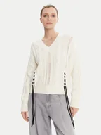 Swetry damskie - BOSS Sweter C_Fangallo 50545875 Beżowy Regular Fit - miniaturka - grafika 1