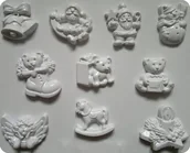 Akcesoria rzeźbiarskie - Forma do odlewów gipsu, motywy bożonarodzeniowe, 9 elementów - miniaturka - grafika 1