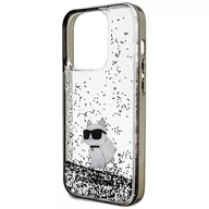 Etui i futerały do telefonów - Etui KARL LAGERFELD Hardcase Liquid Glitter Choupette do iPhone 14 Pro Max 6,7 cala Przezroczysty KLHCP14XLKCNSK - miniaturka - grafika 1