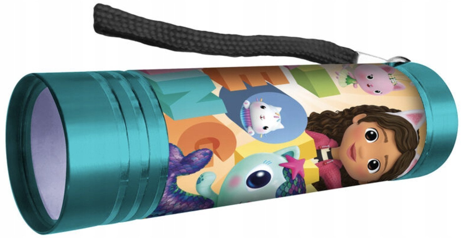 Kids Euroswan Latarka aluminiowa LED 9cm 4 wzory Koci Domek Gabi Gabby's Dollhouse GD00025 Kids Euroswan mix cena za 1 szt