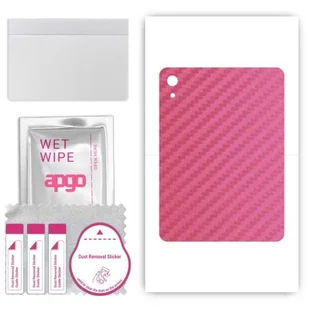 folia naklejka skórka strukturalna na TYŁ do Apple iPad 2022 - Carbon Różowy - apgo SKINS - Akcesoria do tabletów i e-booków - miniaturka - grafika 1