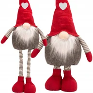 Ozdoby bożonarodzeniowe - SKRZAT KRASNAL ŚWIĄTECZNY NOGI TELESKOPOWE STOJĄCY GNOM MIKOŁAJ DUŻY XXL - miniaturka - grafika 1
