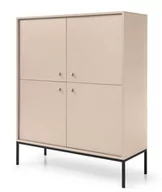 Inne meble do salonu - Komoda Mono Mk104 Czarny / Beż Piaskowy - miniaturka - grafika 1