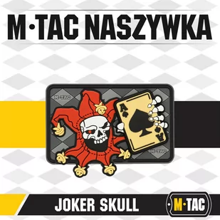 M-Tac - Naszywka Morale Patch - Joker Skull 3D PVC - Czarny - 51120000 - Odzież taktyczna i umundurowanie - miniaturka - grafika 4