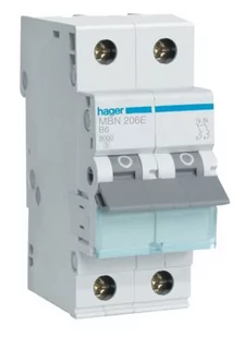 Hager Wyłącznik nadprądowy dwubiegunowy B 40A MBN240E - Bezpieczniki elektryczne - miniaturka - grafika 1