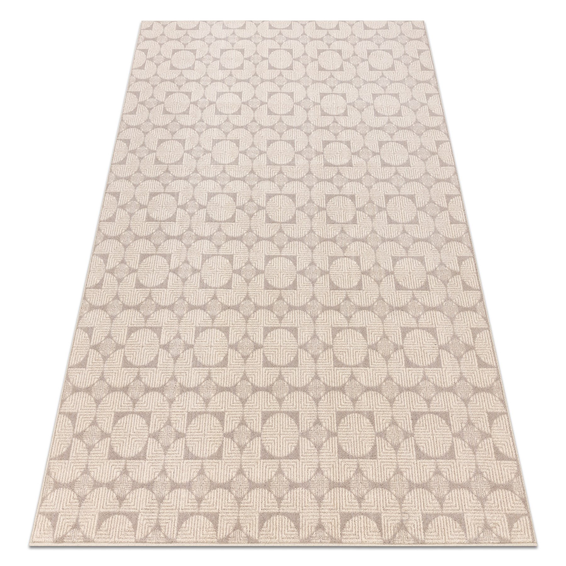 Dywan wełniany ANGEL 7887 / 52022 Geometryczny beż / szary beżowy 160x230 cm