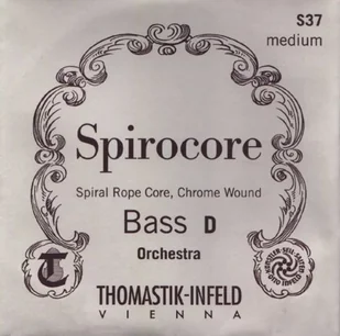Thomastik Struna pojedyncza do kontrabas 1/2 Spirocore rdzeń spiralny typu A, oplot chromowany, stroik solo, średnia 644291 - Akcesoria do instrumentów smyczkowych - miniaturka - grafika 1
