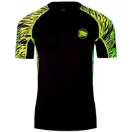 Kimona, stroje i obuwie - WarHouse Rashguard Small Logo Neon Krótki Rękaw Black - miniaturka - grafika 1