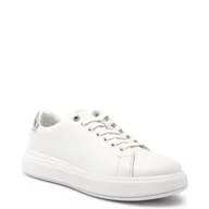 Trampki damskie - Calvin Klein Skórzane trampki RAISED CUPSOLE LACE UP - miniaturka - grafika 1