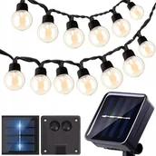 Girlandy - Girlanda Ogrodowa Solarna Świetlna XXL 20 Żarówek - miniaturka - grafika 1