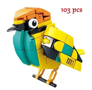 klocki ptak SIKORKA 103-klocki na prezent żywe kolory super jakość - Klocki - miniaturka - grafika 1