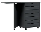 Biurka - Elior Szare małe składane biurko na kółkach W4-Z28 - miniaturka - grafika 1