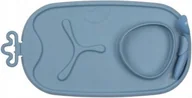 Miseczki i talerzyki dla dzieci - Podkładka Silikonowa Na Stół Do Nauki Samodzielnego Jedzenia Zwijana Błękit B.box Roll + Go - miniaturka - grafika 1