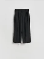 Spodnie damskie - Reserved - Spodnie carrot fit - czarny - miniaturka - grafika 1