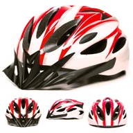 Kaski rowerowe - Kask rowerowy - KASK ROWEROWY KOLARSKI LEKKI REGULOWANY - BIAŁO-CZERWONY - miniaturka - grafika 1