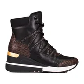 Botki damskie - Sportowe botki damskie na koturnie Vinceza czarne - miniaturka - grafika 1