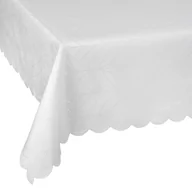 Obrusy i serwetki - Obrus żakardowy, plamoodporny, 110x160 cm, biały - miniaturka - grafika 1