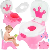 Nocniki - Interaktywny Nocnik z Muzyką Dźwięk Wyjmowany Środek Toaleta dla Dzieci 4w1 - miniaturka - grafika 1