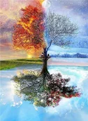 Malowanie po numerach - Norimpex Diamentowa mozaika Drzewo 40x30cm 1006718 - miniaturka - grafika 1