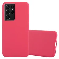Etui i futerały do telefonów - Pokrowiec Do Samsung Galaxy S21 ULTRA Etui w CANDY CZERWONY TPU Silikon Obudowa Case Cover Ochronny Plecki Cadorabo - miniaturka - grafika 1
