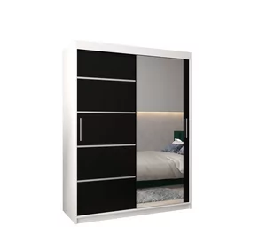 Szafa przesuwna garderoba VERONA 2 150 gł. 62 Biały / Czarny - Szafy - miniaturka - grafika 1