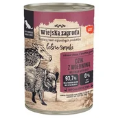 Mokra karma dla psów - Karma dla psa WIEJSKA ZAGRODA Leśne smaki Dzik z wołowiną 400 g - miniaturka - grafika 1