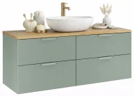 Szafki łazienkowe - Zielona wisząca szafka pod umywalkę R2-E49 - miniaturka - grafika 1