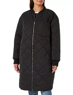 VERO MODA CURVE Damski płaszcz pikowany VMCNATALIE AW23 Coat CUR, czarny, 48, czarny, 48 - Płaszcze damskie - miniaturka - grafika 1
