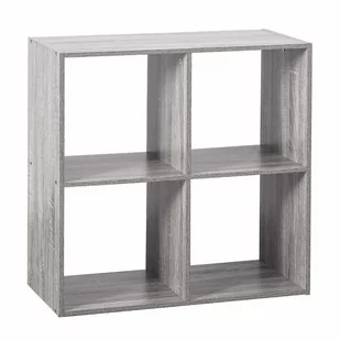 5five Simple Smart Półka dekoracyjna stojąca kwadratowa szara 4 przegrody 68 x 68 cm B07CJR86D9 - Dekoracje domu - miniaturka - grafika 1