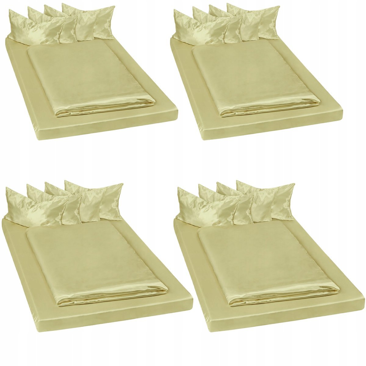 4 zestawy pościeli z satyny 150x200, 6 części