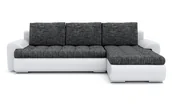 Narożniki - Narożnik rozkładany do salonu, prawy, Tokio VI, 230x155x75 cm, biel, popiel - miniaturka - grafika 1
