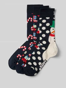 Skarpety z nadrukiem z logo w zestawie 3 szt. - Skarpetki męskie - miniaturka - grafika 1