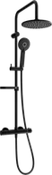 Zestawy prysznicowe - Mexen KX40 zestaw prysznicowy natynkowy z deszczownicą i baterią termostatyczną, czarny - 771504091-70 - miniaturka - grafika 1