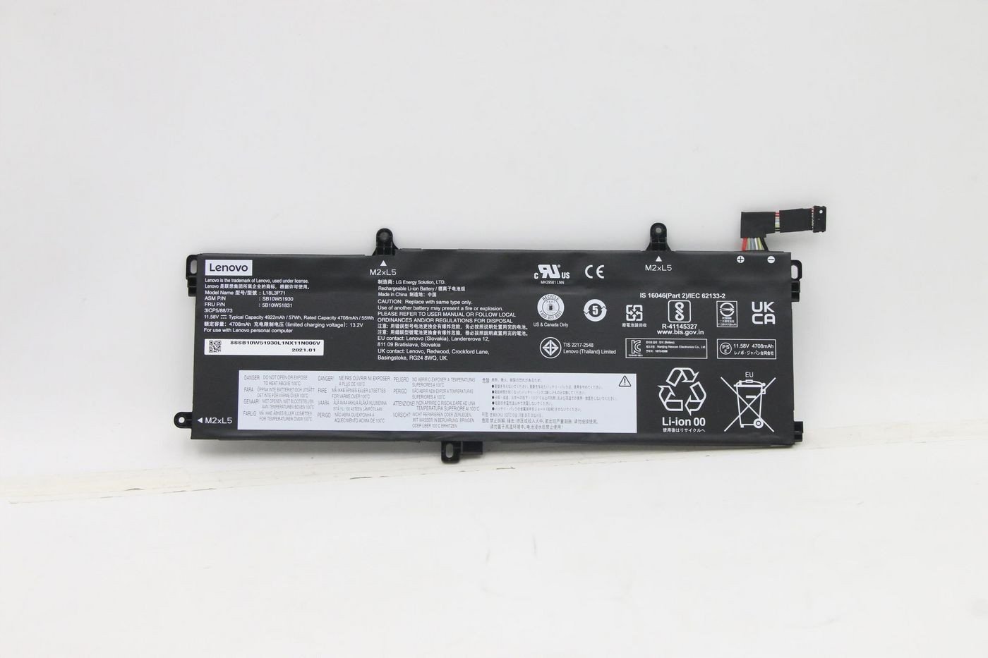 IPC-Computer 5B10W51831, Battery, Lenovo, Lenovo ThinkPad P15s Gen 2 20W6/20W7 , Lenovo ThinkPad T15 Gen 1 20S6/20S7 , Lenovo ThinkPad...