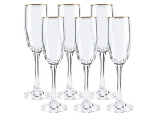 ERNESTO® Zestaw kieliszków ze złotą obwódką, 6 elementów (Kieliszki do wina musującego) - Kieliszki - miniaturka - grafika 1