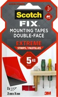 Inne mocowania - Supermocne Listwy Montażowe Scotch-Fix™ 25 Mm X 76 Mm 8 Pasków - miniaturka - grafika 1