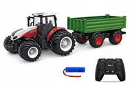 Zabawki zdalnie sterowane - TRAKTOR ZDALNIE STEROWANY CIĄGNIK Z PRZYCZEPĄ RC (6645K) - miniaturka - grafika 1