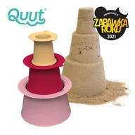Zabawki do piasku - QUUT, Zestaw 3 foremek do piasku Wieża Alto Cherry + Banana Pink - miniaturka - grafika 1