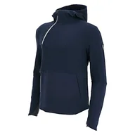 Bluzy męskie - Macron Męska bluza z kapturem Athleisure Fcc Nyon z zamkiem 1/4, ciemnoniebieska bluza męska, M, NIEBIESKI, M - miniaturka - grafika 1