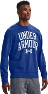 Bluzy męskie - Under Armour Under Armour Rival Terry Crew 1361561-432 Niebieskie M - miniaturka - grafika 1