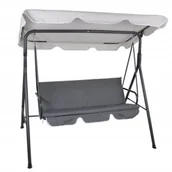 Huśtawki - Huśtawka Ogrodowa Z Daszkiem Dla 3 Osób Szara Vip - miniaturka - grafika 1