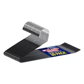 Skarpetki dla dzieci - Lifemaster Prestige stalowe metalowe antypoślizgowe wieszaki na spodnie z gumową powłoką – zestaw 30 solidnych, otwartych czarnych wieszaków do zorganizowanego wieszania spodni, dżinsów, spodni i - miniaturka - grafika 1